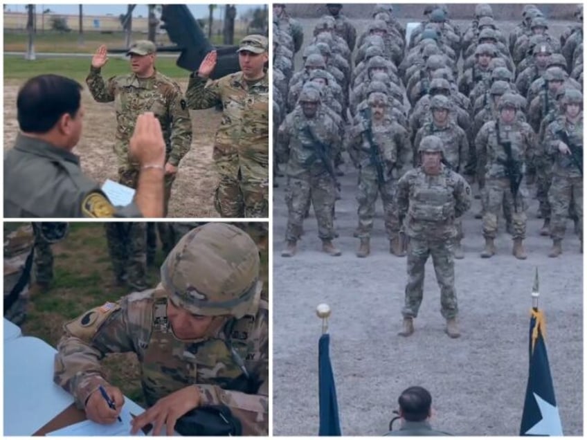 Texas National Guard Soldiers Sworn-In as Immigration Officers (U.S. Border Patrol)