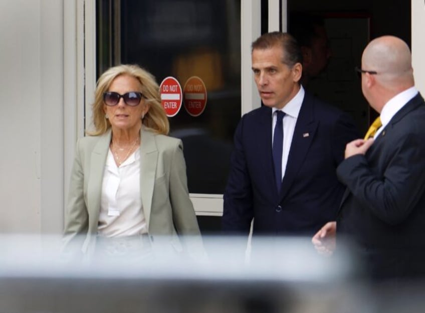 Hunter Biden (center) was convicted in Delaware in June on federal gun charges in a histor