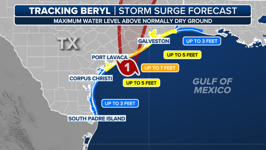 hurricane beryl unleashes life threatening storm surge as it hits us and more top headlines inside