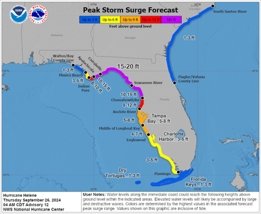 hurricane helene becomes nightmare storm with unsurvivable storm surge ahead of florida landfall 