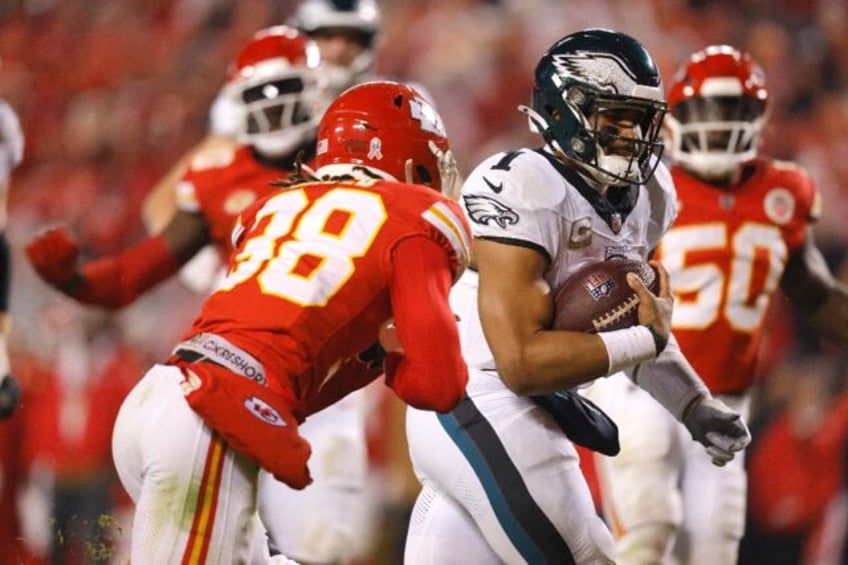 hurts at the double as eagles avenge chiefs super bowl loss