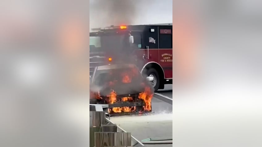 Car on fire