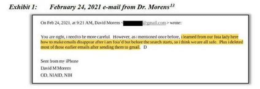 i did delete all of peters emails relating to origin covid cabal conspired to destroy evidence to evade foia requests