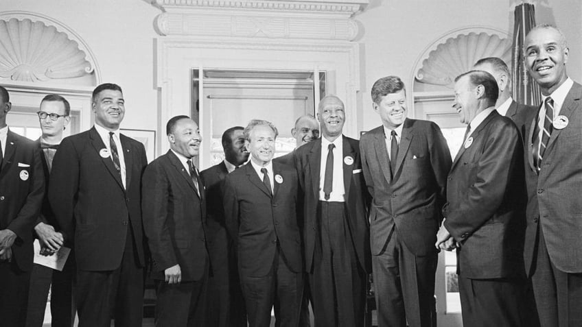 JFK meets with March on Washington leaders