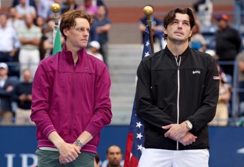 'Let people down': Taylor Fritz (R) at the trophy ceremony