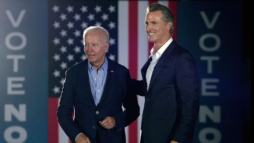 Gavin Newsom with Joe Biden