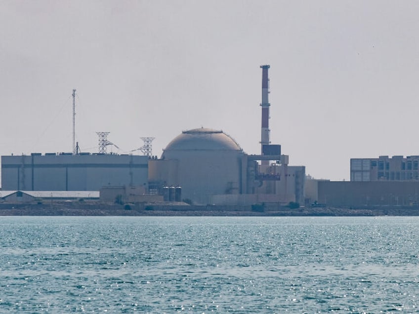 A view of the Bushehr nuclear power plant is seen from the Persian Gulf in the south of Ir