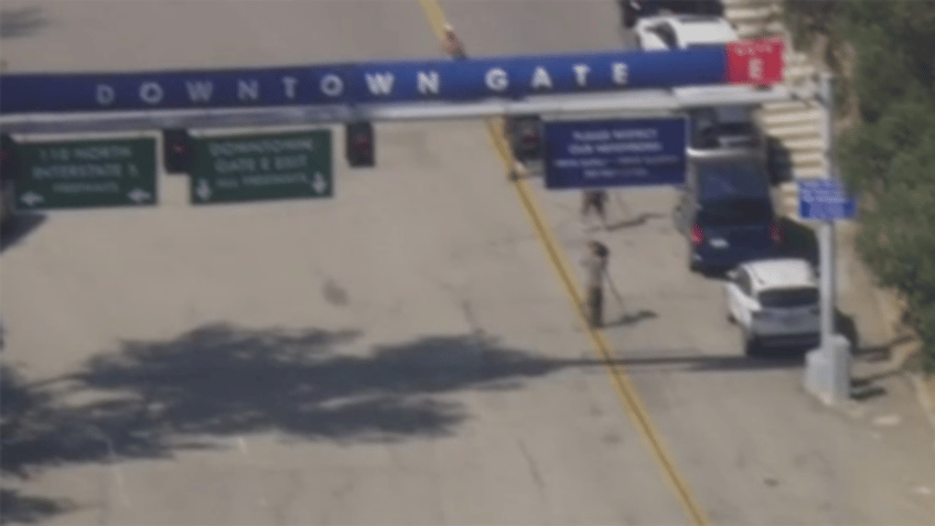 ICE Agents outside Dodgers ballpark