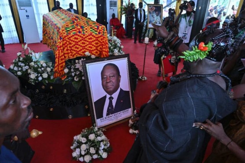 Henri Konan Bedie was buried in his native village ten months after his death