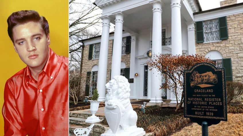 Elvis Presley and his Graceland mansion