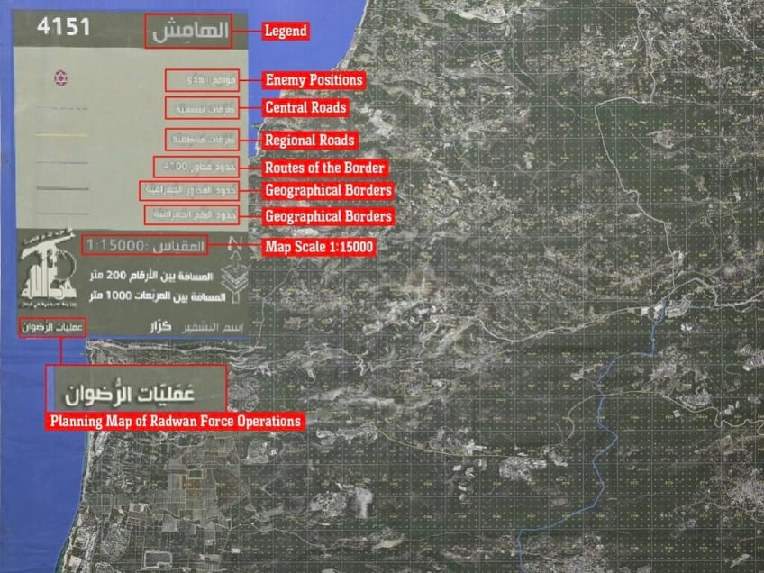 idf hezbollah planned october 7 style attack to conquer the galilee reveals map