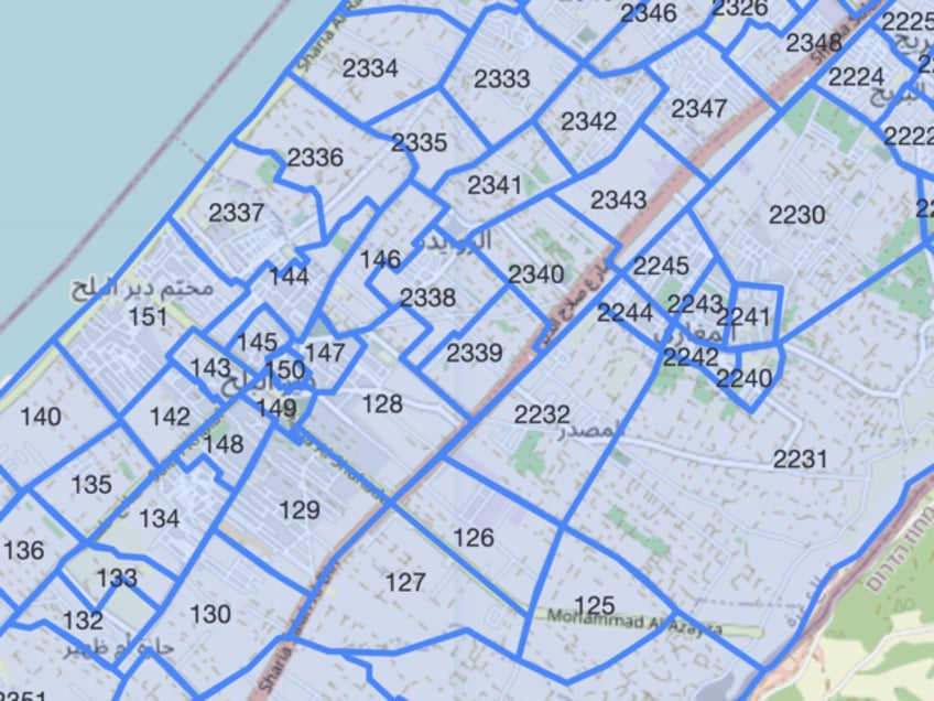 idf publishes map of gaza with zones to help civilians avoid fighting