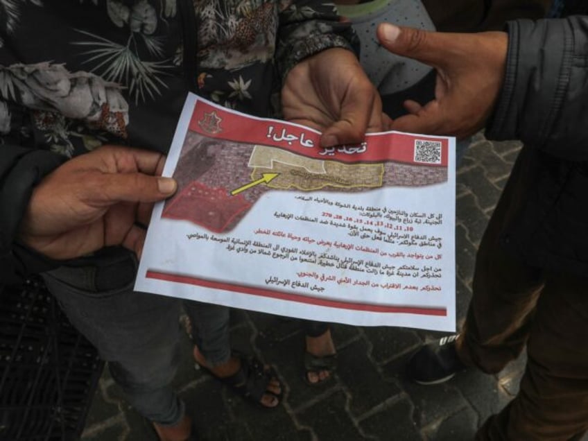 idf urges rafah evacuations drops flyers in gaza attack imminent