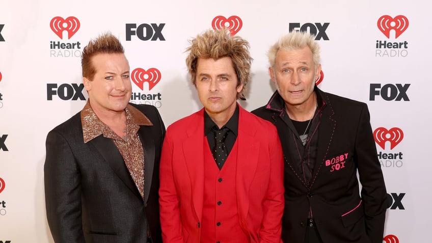 Tré Cool, Billie Joe Armstrong and Mike Dirnt of Green Day