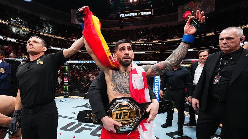 Ilia Topuria with his belt