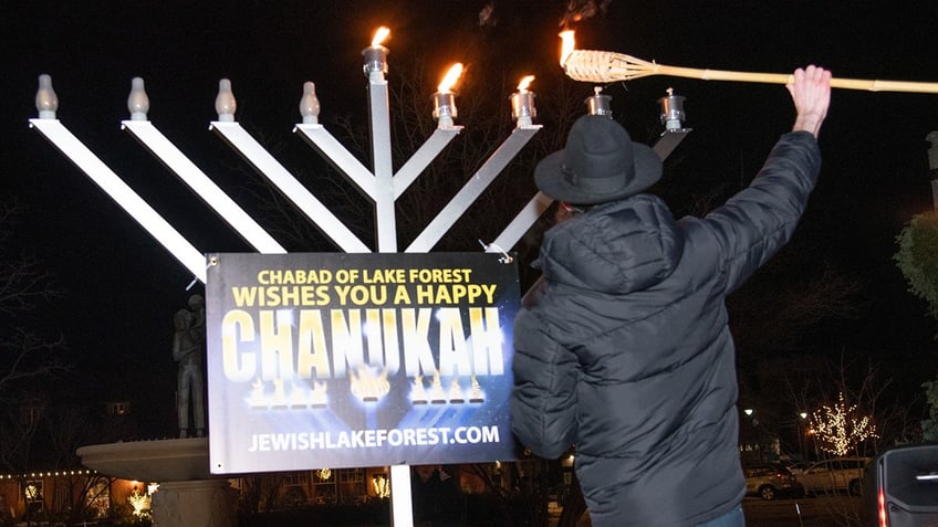 Menorah lighting in Illinois