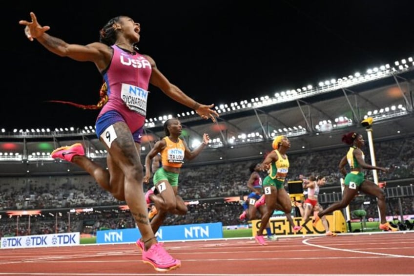 im back richardson takes stunning world 100m gold