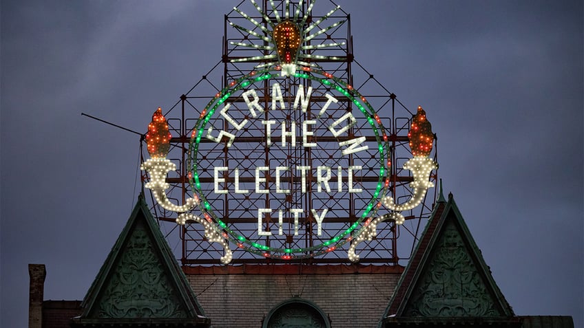 The Electric City sign in Scranton, Pa. 