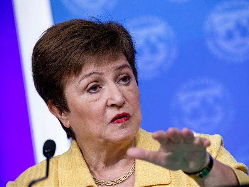 Inflation - WASHINGTON, DC - MARCH 04: IMF Managing Director Kristalina Georgieva speaks during a joint press conference with World Bank Group President David Malpass on the recent developments of the coronavirus, COVID-19, and the organizations' responses on March 4, 2020 in Washington, DC. It was announced yesterday that the Annual Spring Meetings held by the IMF and World Bank in Washington, DC have been changed to virtual meetings due to concerns about COVID-19. (Photo by Samuel Corum/Getty Images)