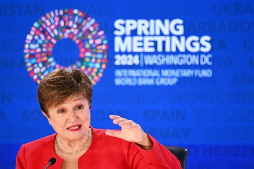 International Monetary Fund Managing Director Kristalina Georgieva speaks during spring m