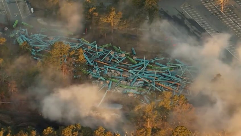 Six Flags Great Adventure rollercoaster Kingda Ka imploded after closing down