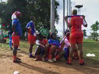 In Liberia’s version of baseball, there are no bats and no men