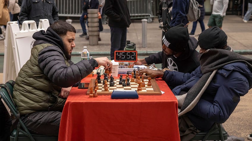 two men playing chess