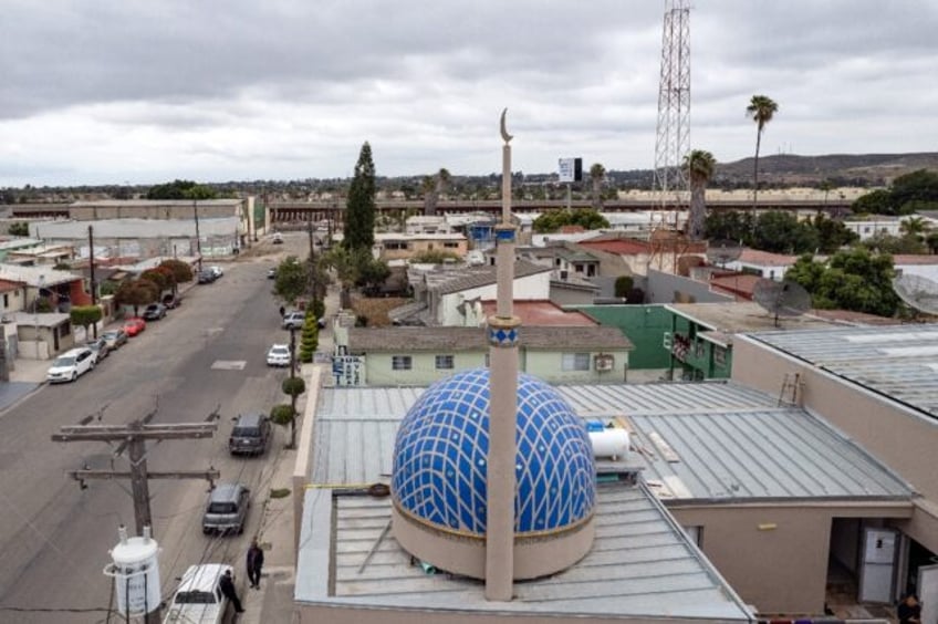 Aerial view of the Assabil Inn, a Muslim migrant shelter in Tijuana, Mexico