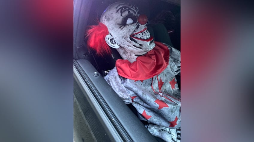 in time for halloween washington driver caught in hov lane with creepy clown dummy and assessed scary ticket