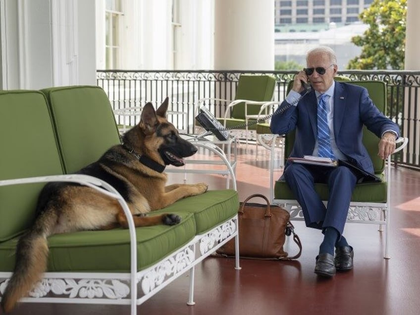 In this image provided by the White House, President Joe Biden speaks on the phone with Wh