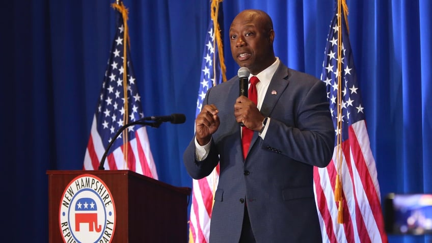 increasingly irritated tim scott lashes out at biden gop rivals following hamas attack on israel