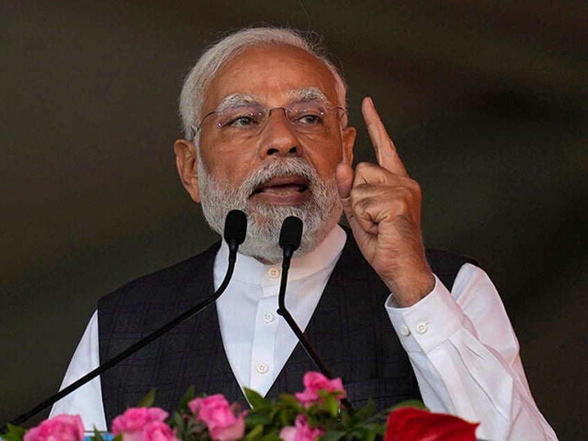 Indian Prime Minister Narendra Modi speaks at a rally in Mumbai, India, Thursday, Jan. 19, 2023. India’s Prime Minister Narendra Modi on Wednesday, Nov. 22, 2023 welcomed a cease-fire that's expected to enable the release of dozens of hostages taken by Hamas and urged leaders of the top rich and …