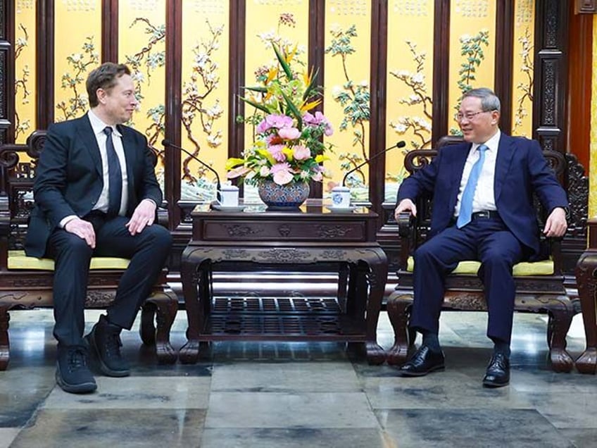 Chinese Premier Li Qiang meets with Elon Musk, CEO of the U.S. electric carmaker Tesla, in