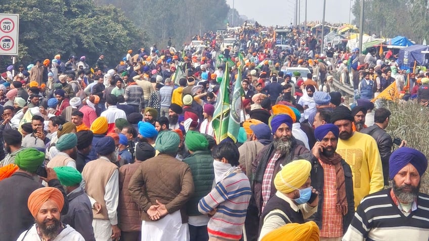 Indian farmers protest