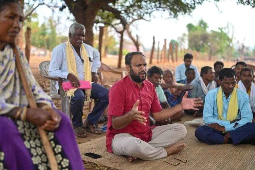 Indian environmental activist Alok Shukla, a recipient of this year's Goldman Prize, speak