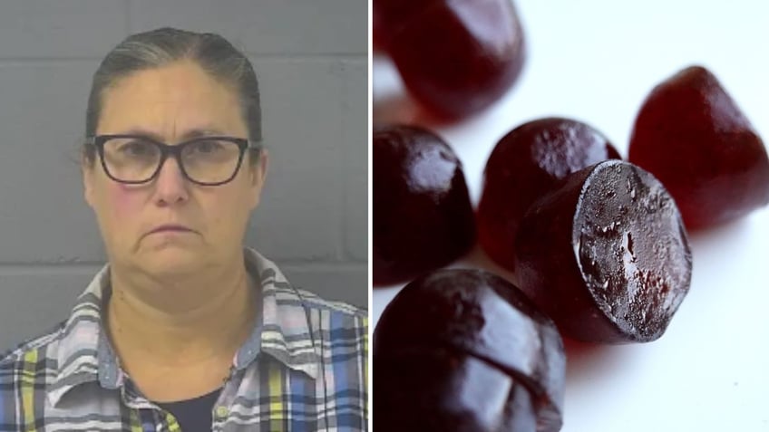 Tonya Rachelle Voris and melatonin gummies split image