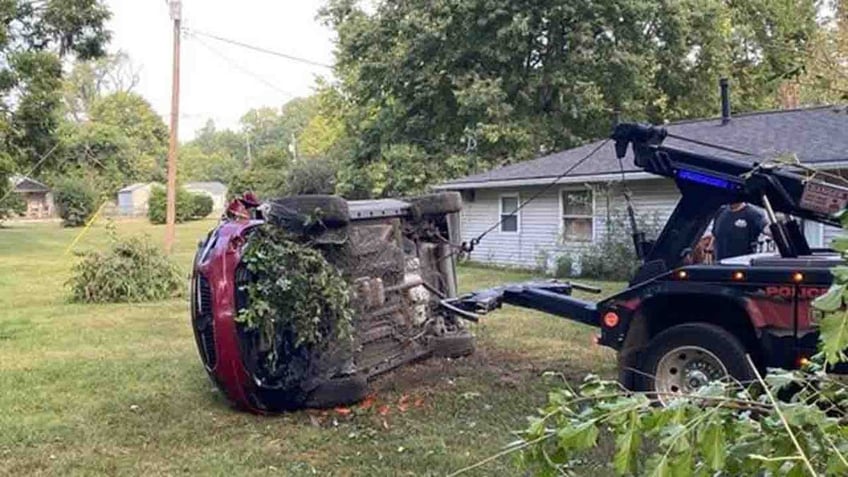 indiana driver killed when pickup truck wheel bounces through car windshield along i 70