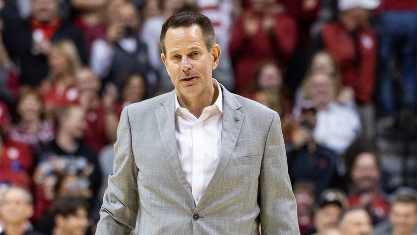 Curt Cignetti at an Indiana basketball game