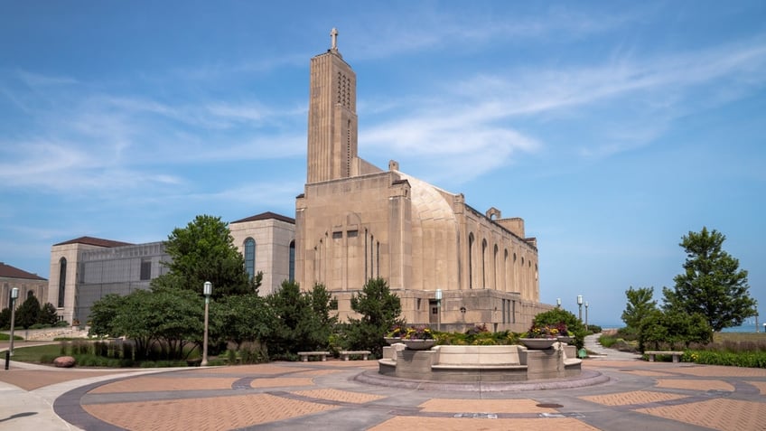The art deco Madonna della Strada Chapel on Loyola University campus on Lake Michigan. Shanelle Burns was an assistant vice principal in advancement at the Chicago school.