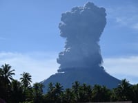 Indonesia’s Mount Ibu erupts again, spews huge ash tower
