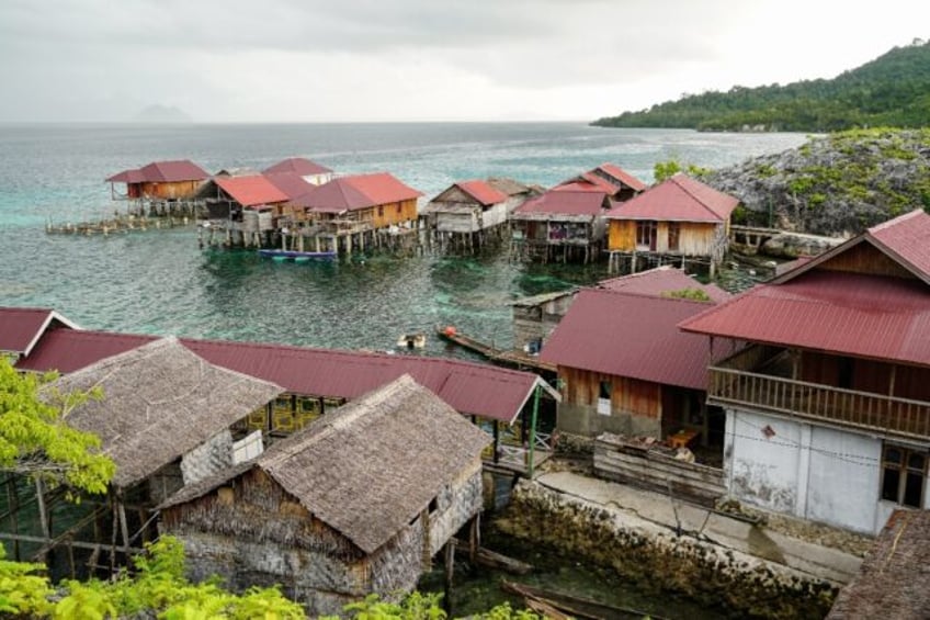 Stilt houses in the village of the Bajau sea nomads in Pulau Papan in Sulawesi