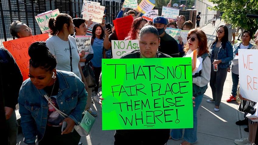 NYC protesters against migrant housing in schools