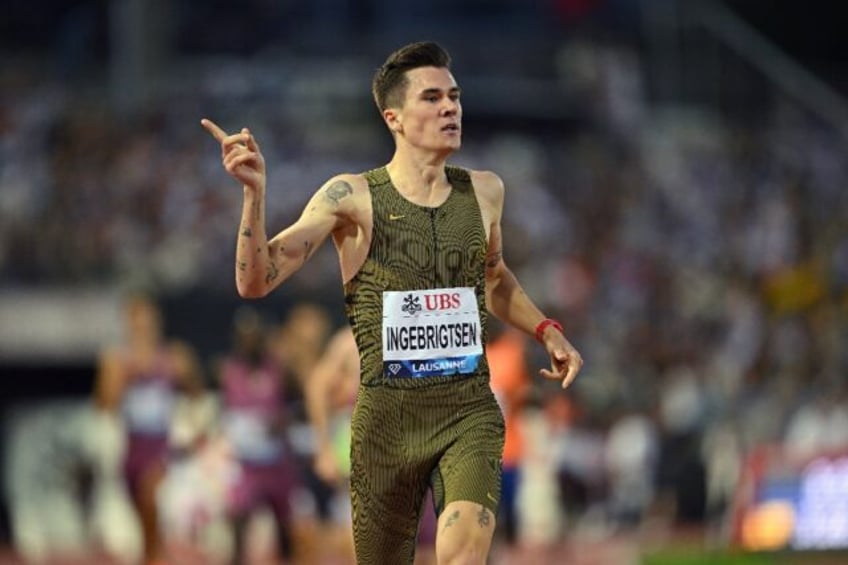 Jakob Ingebrigtsen won the men's 1500m at the "Athletissima" event