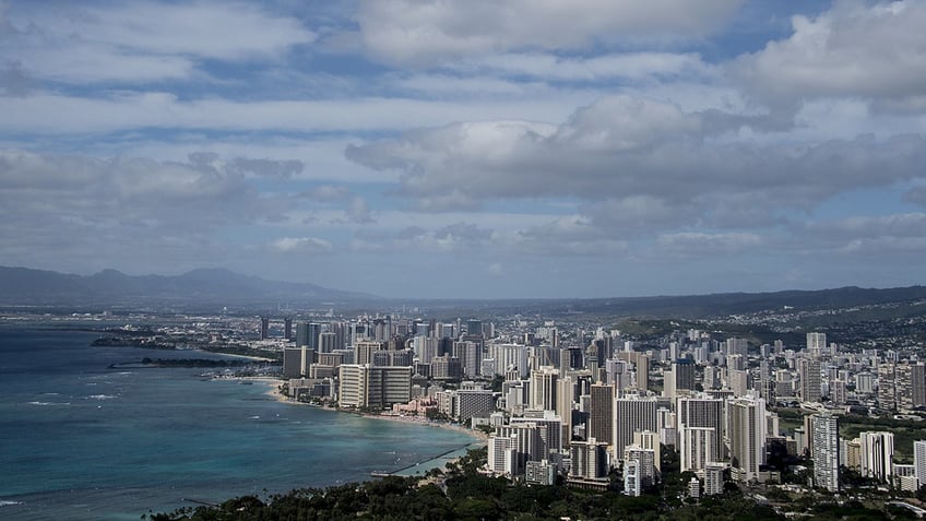 A photo of buildings in Hawaii