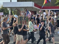 Innocent bystander gunned down at Utah protest as peacekeepers take aim at armed suspect