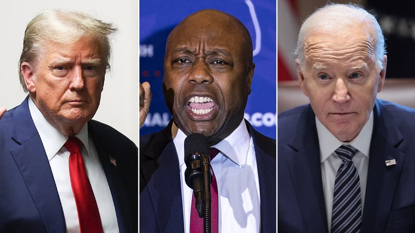 Trump, Scott, Biden split