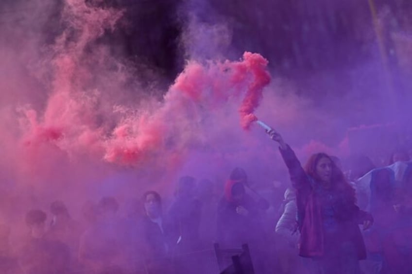 Women students demonstrated in Milan, Italy to denounce violence against women