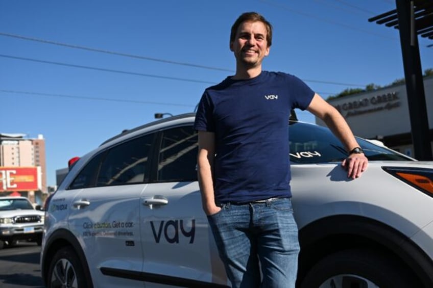 Thomas von der Ohe, CEO and Co-Founder of Vay Technology, stands for a portrait with a rem