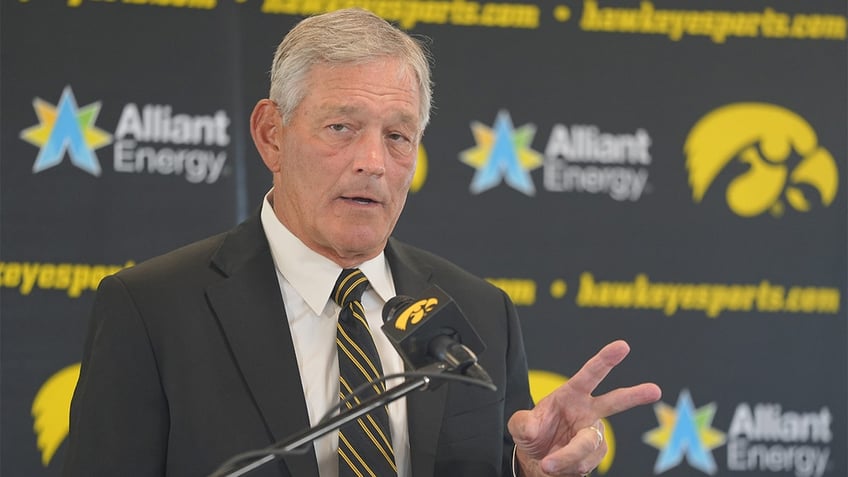 Kirk Ferentz speaks to the media