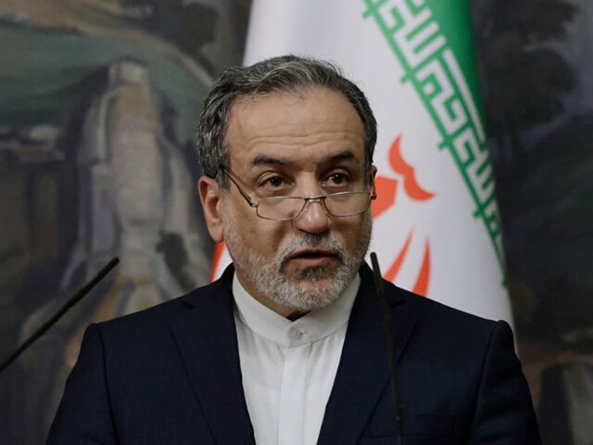 Iran's Foreign Minister Abbas Araghchi attends a joint press conference with Russian